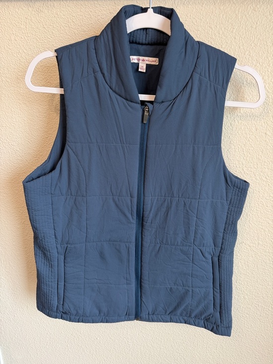 Peter Millar Jackets & Blazers - Peter Millar Vest Womens Size Medium Navy Nylon Quilted Hi Neck Full Zip Golf